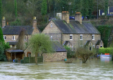 A flooded house