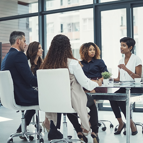 Team having a meeting