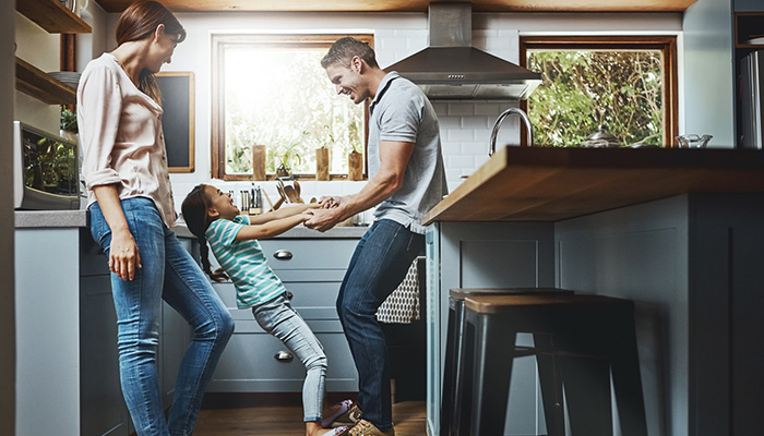Family in the kitchen